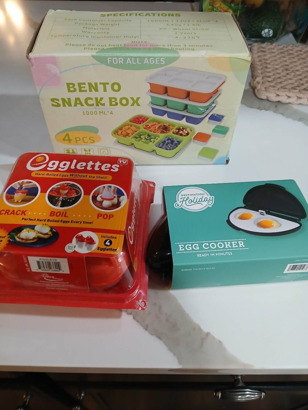 Bento Snack Box Set And Egg Cookers Bundle